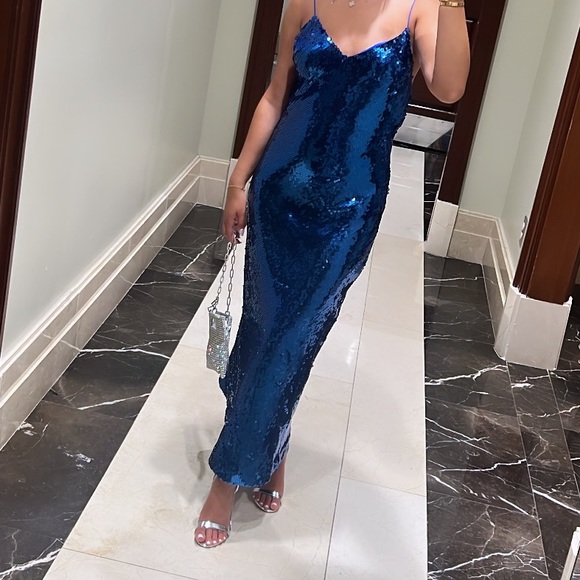 Ronny Kobo Shelly Sequined Chiffon Maxi Dress - Picture 3 of 3